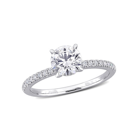 1 1/6ct TW Lab-Grown Diamond Solitaire Engagement Ring // 14k White Gold (5)