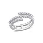 5/8ct TW Lab-Grown Diamond Coil Ring // Platinum Plated Sterling Silver (8)