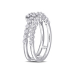 5/8ct TW Lab-Grown Diamond Coil Ring // Platinum Plated Sterling Silver (7)