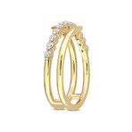 1/4ct TW Lab-Grown Diamond Coil Ring in 18k Yellow Gold Plated Sterling Silver (5)