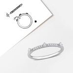 1/7ct TW Lab-Grown Diamond Semi-Eternity Ring // Platinum Plated Sterling Silver (6)