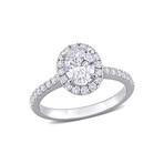 1 1/2ct TW Oval and Round-Cut Lab-Grown Diamond Halo Engagement Ring in 14k White Gold (6)