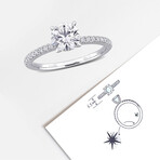 1 1/6ct TW Lab-Grown Diamond Solitaire Engagement Ring // 14k White Gold (5)