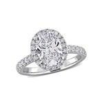 2 3/5 Oval and Round-Cut Lab-Grown Diamond Halo Engagement Ring in 14k White Gold (6)