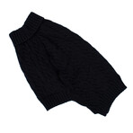 Large Shinola Pet Cable Knit Sweater // Black