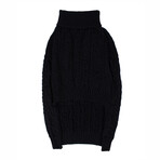 2X-Large Shinola Pet Cable Knit Sweater // Black