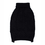 Medium Shinola Pet Cable Knit Sweater // Black