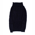 X-Large Shinola Pet Cable Knit Sweater // Navy