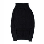 X-Large Shinola Pet Cable Knit Sweater // Black