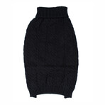 X-Large Shinola Pet Cable Knit Sweater // Black