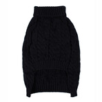 Medium Shinola Pet Cable Knit Sweater // Black