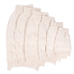 X-Large Shinola Pet Cable Knit Sweater // Ivory