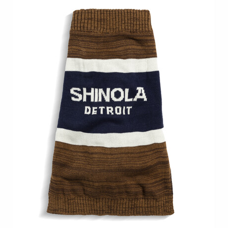 2X-Large Shinola Pet Brand Stripe Sweater // Brown