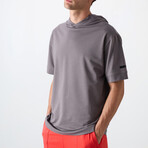 Hodded Oversize T-Shirt // Dark Gray (S)