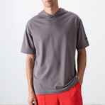 Hodded Oversize T-Shirt // Dark Gray (S)