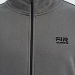 Zippered Hoodie Sweatshirt // Dark Gray (S)