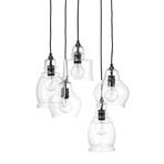 Brody 5 Light Glass Pendant