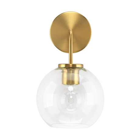 Knox Glass Wall Sconce // Brass