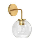 Knox Glass Wall Sconce // Brass