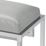 Stefan Leather Bench // Grey