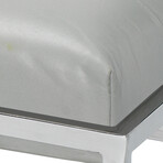 Stefan Leather Bench // Grey