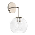 Knox Glass Wall Sconce // Silver