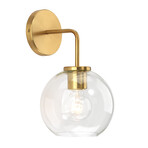 Knox Glass Wall Sconce // Brass