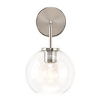 Knox Glass Wall Sconce // Silver