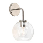 Knox Glass Wall Sconce // Silver