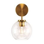 Knox Glass Wall Sconce // Brass