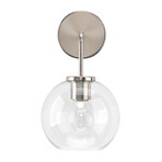 Knox Glass Wall Sconce // Silver