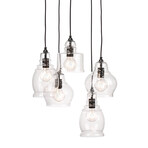 Brody 5 Light Glass Pendant