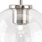 Knox Glass Wall Sconce // Silver