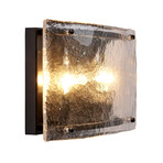 Emery Glass Double Wall Sconce // Bronze