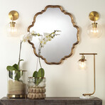 Knox Glass Wall Sconce // Brass