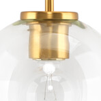 Knox Glass Wall Sconce // Brass