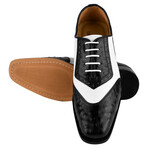 William // Leather Lizard Ostrich Print Oxford // White (US: 7)