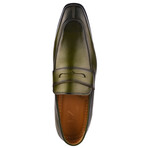 Charles // Leather Penny Loafers Shoes // Olive (US: 7)