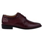 Donald  // Mens Eel Print Knitted Design Dress Shoes // Burgundy (US: 10.5)