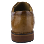 Donald  // Mens Eel Print Knitted Design Dress Shoes // Tan (US: 9.5)