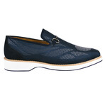 Powerball // Canvas Textile & Suede Leather Loafers Shoes // Navy (US: 7)