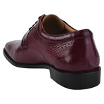 Donald  // Mens Eel Print Knitted Design Dress Shoes // Burgundy (US: 6)