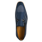 Powerball // Tuxedo Canvas Textile And Suede Leather Slip-On Shoes // Navy (US: 10.5)