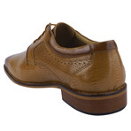 Donald  // Mens Eel Print Knitted Design Dress Shoes // Tan (US: 9.5)