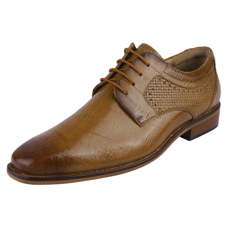 Donald // Eel Print Knitted Design Oxford // Tan (US: 7)