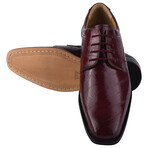 Donald // Eel Print Knitted Design Oxford // Burgundy (US: 11)