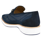 Powerball // Tuxedo Canvas Textile And Suede Leather Slip-On // Navy (US: 11)