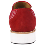 Megaball // Textile-Printed Buckle Slip-On // Red (US: 10)