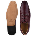 Donald  // Mens Eel Print Knitted Design Dress Shoes // Burgundy (US: 9.5)