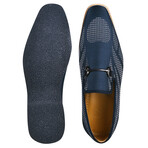 Powerball // Tuxedo Canvas Textile And Suede Leather Slip-On // Navy (US: 11)